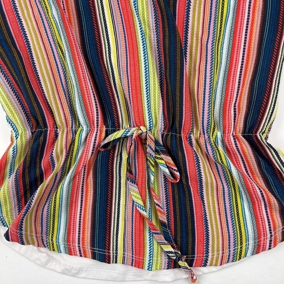 Rue 21 Womens Blouse Sleeveless Pink Blue Striped - Picture 4 of 6